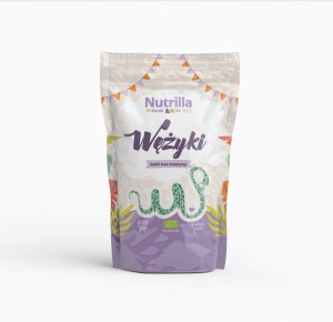  Żelki wężyki bez żelatyny bezglutenowe BIO 100g